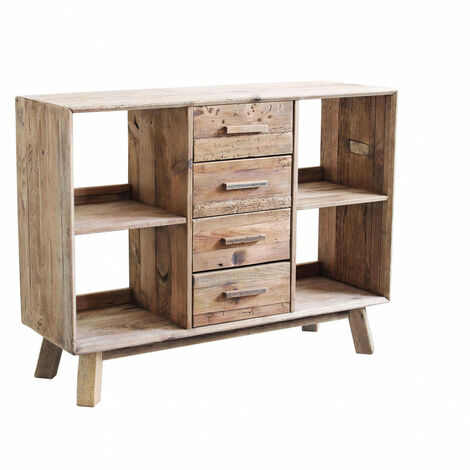 Credenza Adam 120x40x90 h cm in Pino riciclato Marrone