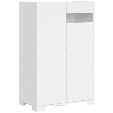 Credenza alta 2 ante 70x35x110 cm Riflesso bianco lucido