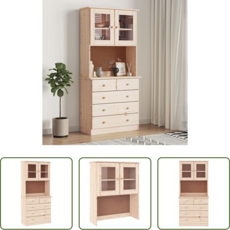 Credenza alta -  Credenza ALTA 77x35x165 cm in Legno Massello di Pino