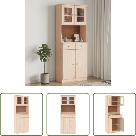 Credenza alta -  Credenza ALTA 77x35x188 cm in Legno Massello di Pino