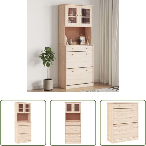 Credenza alta -  Credenza ALTA 77x35x188 cm in Legno Massello di Pino