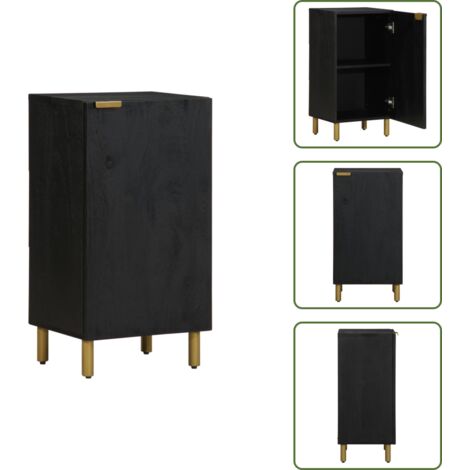 Credenza anta - vidaXL Credenza Nera 40x33x75 cm in Legno Multistrato - Credenza per bagno