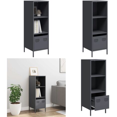 Credenza Antracite 35x39x103,5 cm Acciaio - Credenza antracite - Credenza con cassetto