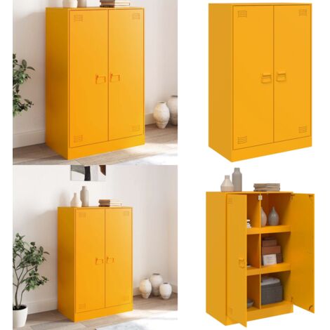Credenza Antracite 67x39x107 cm in Acciaio - Credenza antracite - Credenza con maniglie