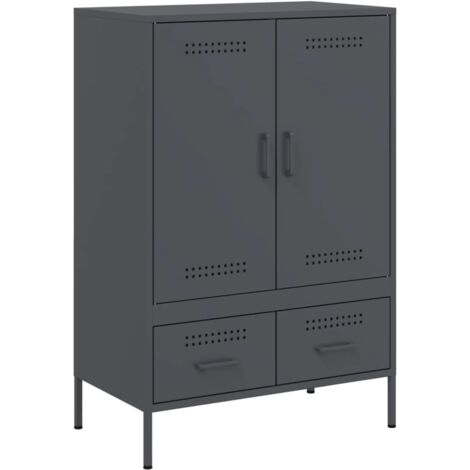 Credenza Antracite 68x39x101,5 cm Acciaio vidaXL 166498