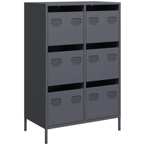 Credenza Antracite 68x39x101,5 cm Acciaio vidaXL 919375