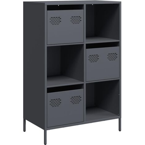Credenza Antracite 68x39x103,5 cm Acciaio vidaXL 114731
