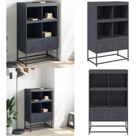 Credenza Antracite 68x39x111,5 cm Acciaio - Credenza antracite - Credenza moderna