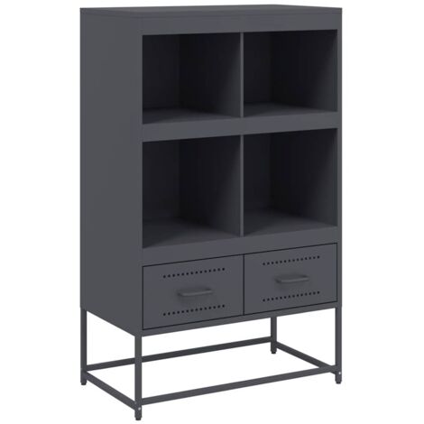 Credenza Antracite 68x39x111,5 cm Acciaio vidaXL 632041