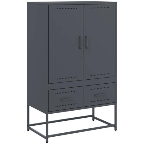 Credenza Antracite 68x39x111,5 cm Acciaio vidaXL 981658