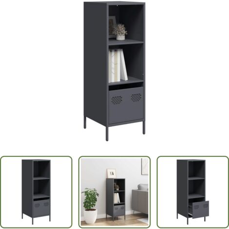 Credenza antracite -  Credenza Antracite 35x39x103,5 cm Acciaio
