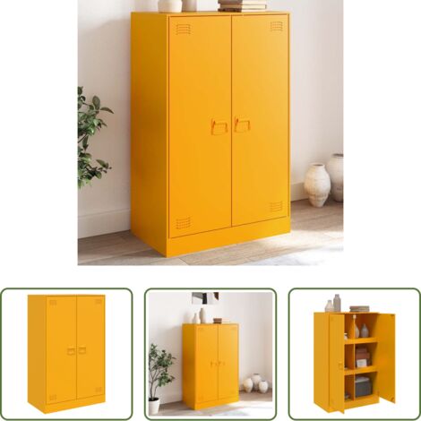 Credenza antracite -  Credenza Antracite 67x39x107 cm in Acciaio