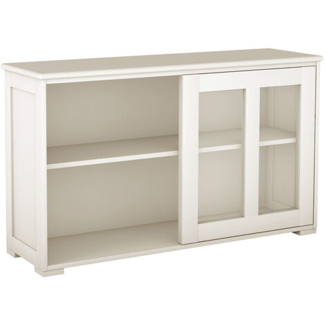 Credenza Armadietto cucina MDF mobile laterale multiuso ante scorrevoli 1065x33x625cm Beige