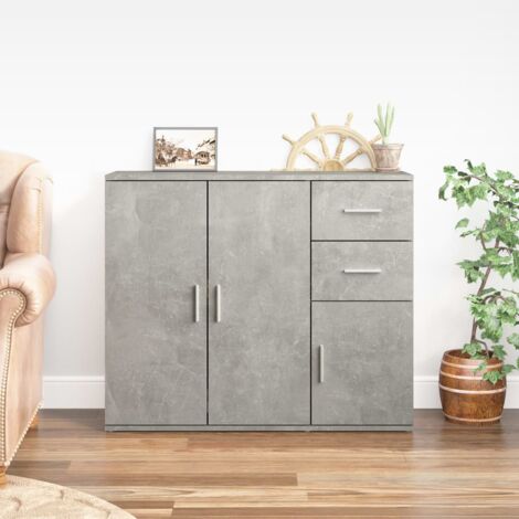 Credenza Bassa Shabby Kreda Rovere Neve - Asta Mobili