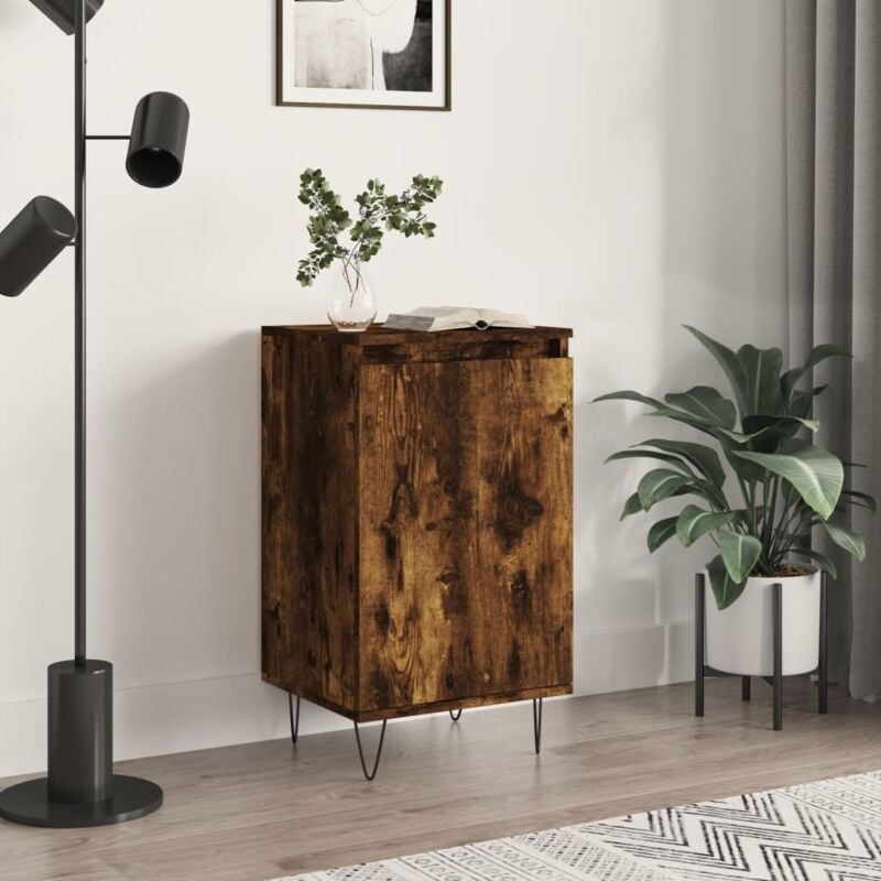 Credenza bassa,Armadietto,Mobile da Cucina Rovere Fumo 40x35x70 cm in Legno Multistrato -BY43174