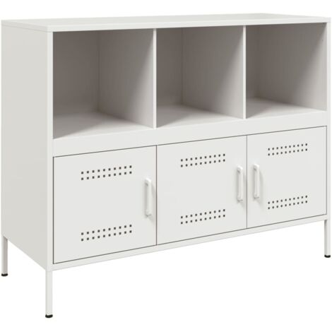 Credenza Bianca 100,5x39x79 cm in Acciaio vidaXL 149633