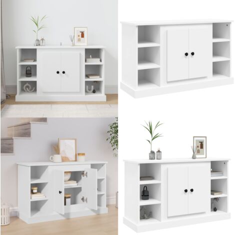 Credenza Bianca 100x35,5x60 cm in Legno Multistrato - Credenza moderna - Credenza in legno multistrato