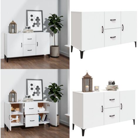 Credenza Bianca 100x36x60 cm in Legno Multistrato - Credenza bianca - Credenza con cassetti