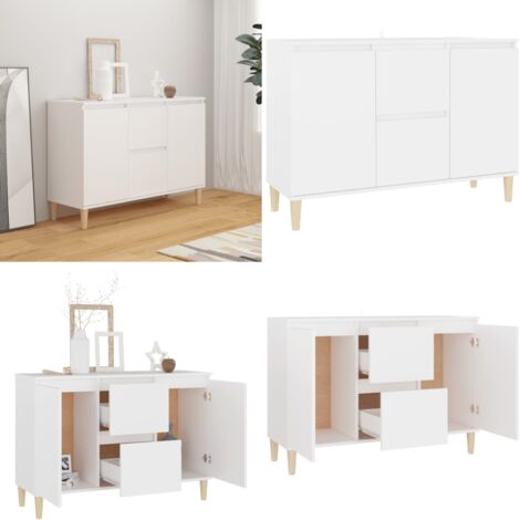 Credenza Bianca 101x35x70 cm in Legno Multistrato - Credenza bianca - Credenza moderna