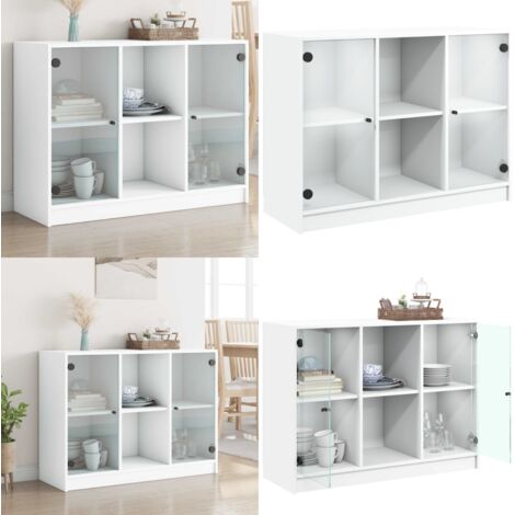 Credenza Bianca 102x37x75,5 cm in Truciolato - Credenza bianca - Credenza per libri