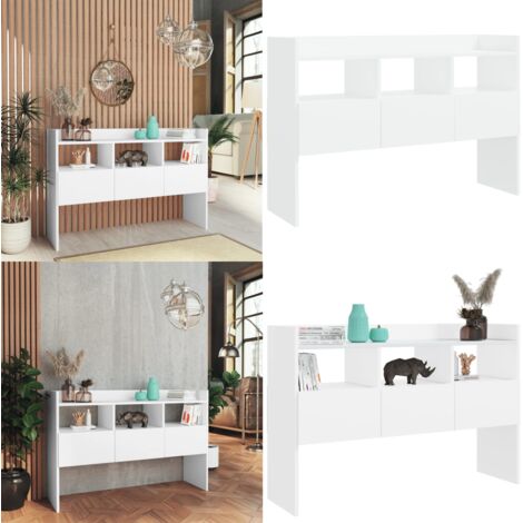 Credenza Bianca 120x30,5x70 cm in Legno Multistrato - Credenza rustica - Credenza bianca