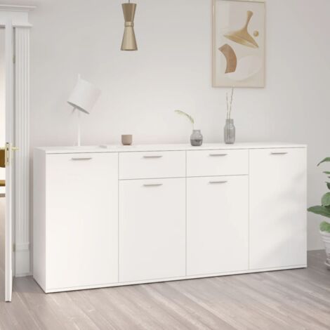 Credenza provenzale bianca in legno di alto pregio lunga 160cm