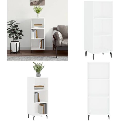 Credenza Bianca 34,5x32,5x90 cm in Legno Multistrato - Credenza bianca - Credenza moderna