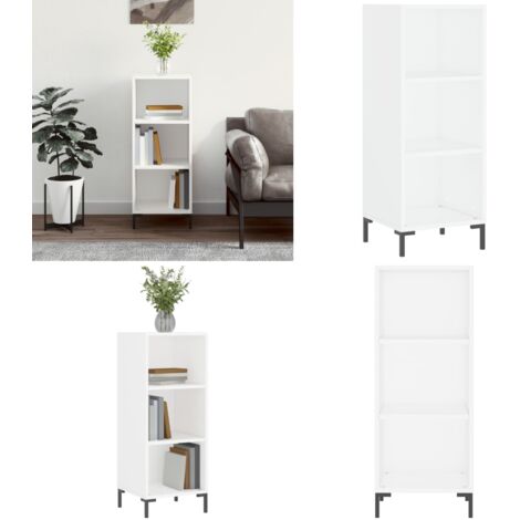 Credenza Bianca 34,5x32,5x90 cm in Legno Multistrato - Credenza bianca - Credenza moderna