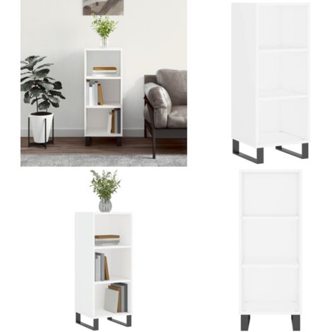 Credenza Bianca 34,5x32,5x90 cm in Legno Multistrato - Credenza bianca - Credenza moderna