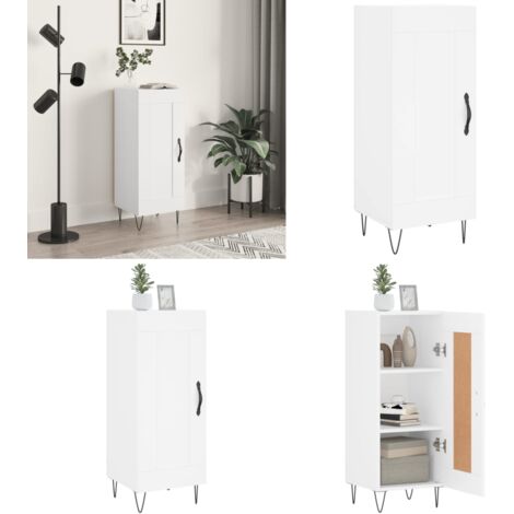 Credenza Bianca 34,5x34x90 cm in Legno Multistrato - Credenza moderna - Credenza in legno multistrato