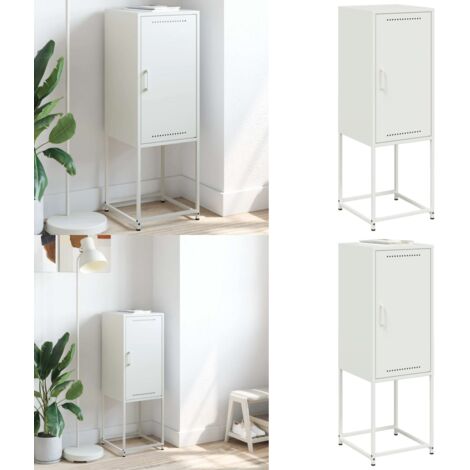 Credenza Bianca 36x39x107 cm in Acciaio - Credenza industriale - Credenza bianca