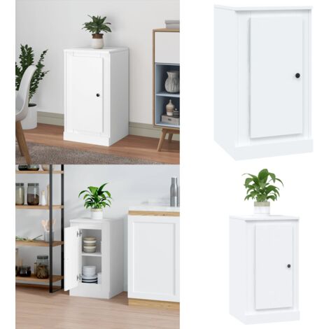Credenza Bianca 37,5x35,5x67,5 cm in Legno Multistrato - Credenza bianca - Credenza moderna