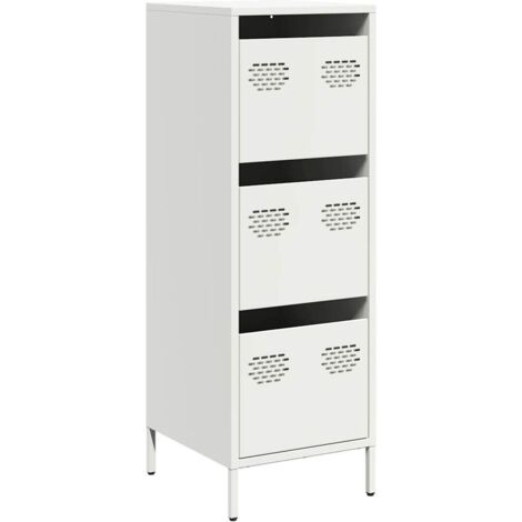 Credenza Bianca 39x35x103,5 cm in Acciaio vidaXL 408435