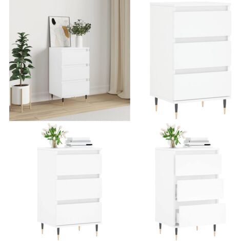 Credenza Bianca 40x35x70 cm in Legno Multistrato - Credenza moderna - Credenza in legno multistrato