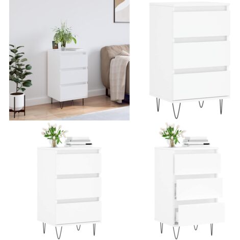 Credenza Bianca 40x35x70 cm in Legno Multistrato - Credenza moderna - Credenza in legno multistrato