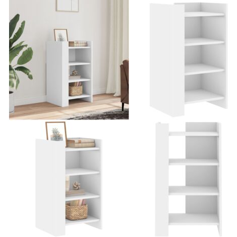 Credenza Bianca 45x35x75 cm in Legno Multistrato - Credenza bianca - Credenza moderna