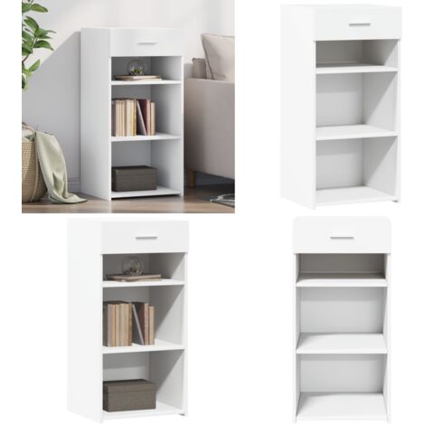 Credenza Bianca 45x42,5x93 cm in Legno Multistrato - Credenza bianca - Credenza moderna