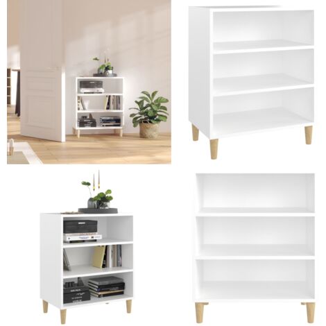 Credenza Bianca 57x35x70 cm in Legno Multistrato - Credenza bianca - Credenza con ripiani