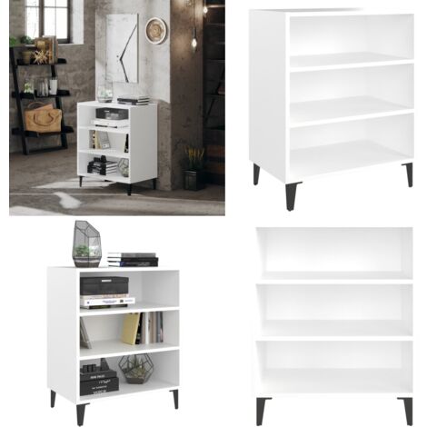 Credenza Bianca 57x35x70 cm in Legno Multistrato - Credenza bianca - Credenza con ripiani