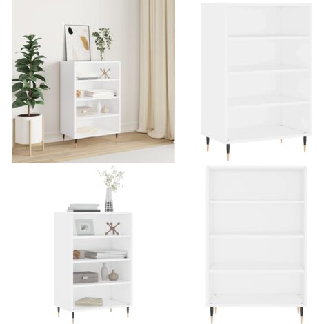Credenza Bianca 57x35x90 cm in Legno Multistrato - Credenza moderna - Credenza bianca