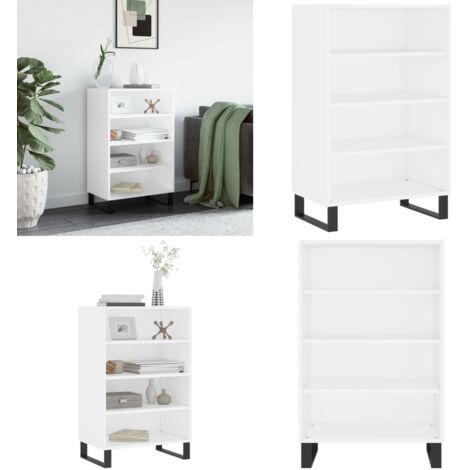 Credenza Bianca 57x35x90 cm in Legno Multistrato - Credenza moderna - Credenza bianca