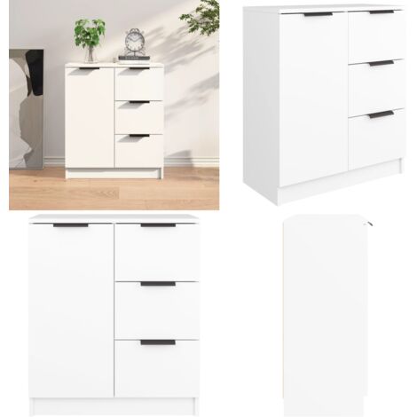 Credenza Bianca 60x30x70 cm in Legno Multistrato - Credenza bianca - Credenza multifunzionale