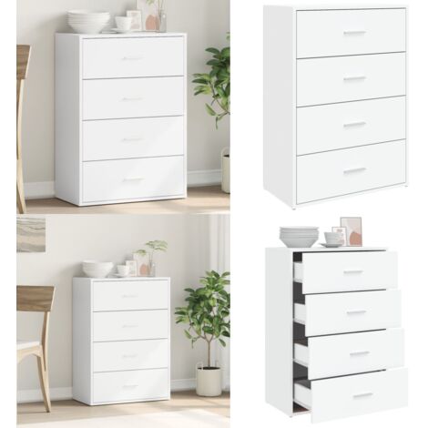 Credenza Bianca 60x31x84 cm in Legno Multistrato - Credenza bianca - Credenza moderna