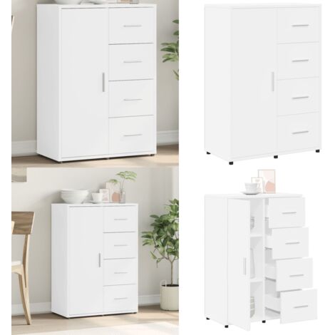 Credenza Bianca 60x31x84 cm in Legno Multistrato - Credenza bianca - Credenza moderna