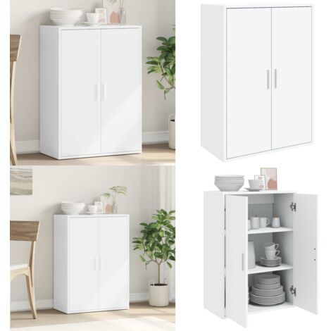 Credenza Bianca 60x31x84 cm in Legno Multistrato - Credenza bianca - Credenza moderna