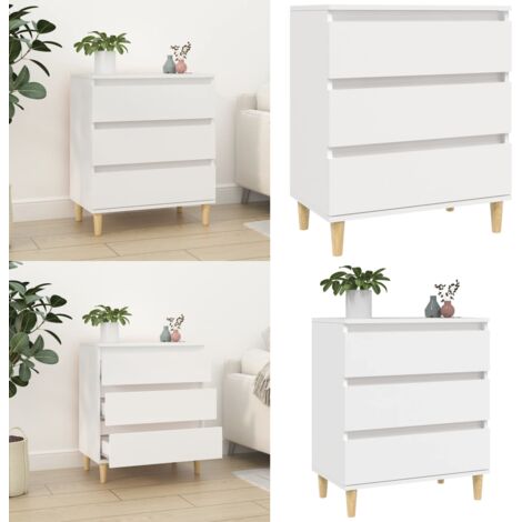 Credenza Bianca 60x35x70 cm in Legno Multistrato - Credenza bianca - Credenza con cassetti