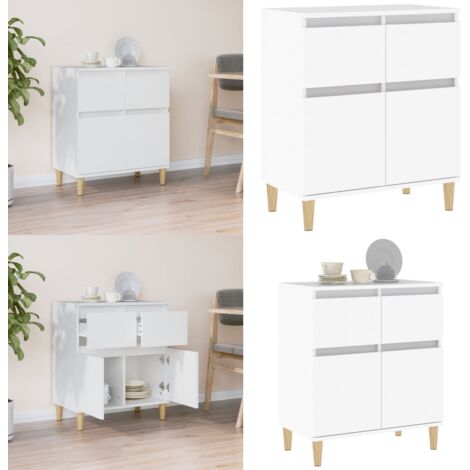 Credenza Bianca 60x35x70 cm in Legno Multistrato - Credenza bianca - Credenza da cucina