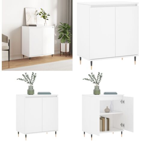Credenza Bianca 60x35x70 cm in Legno Multistrato - Credenza bianca - Credenza multistrato
