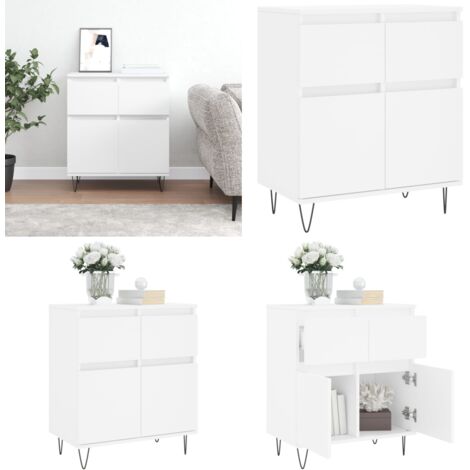 Credenza Bianca 60x35x70 cm in Legno Multistrato - Credenza bianca - Credenza multistrato