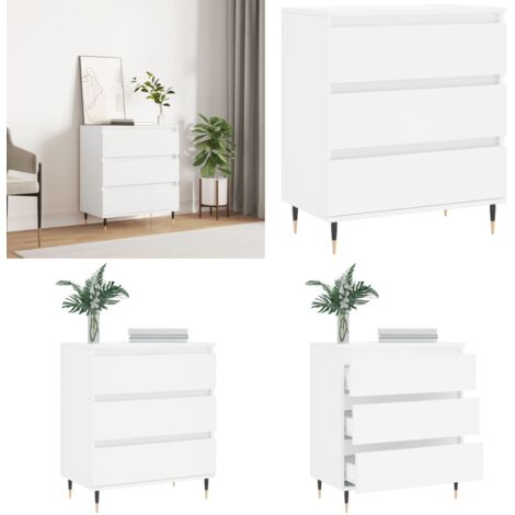 Credenza Bianca 60x35x70 cm in Legno Multistrato - Credenza bianca - Credenza multistrato